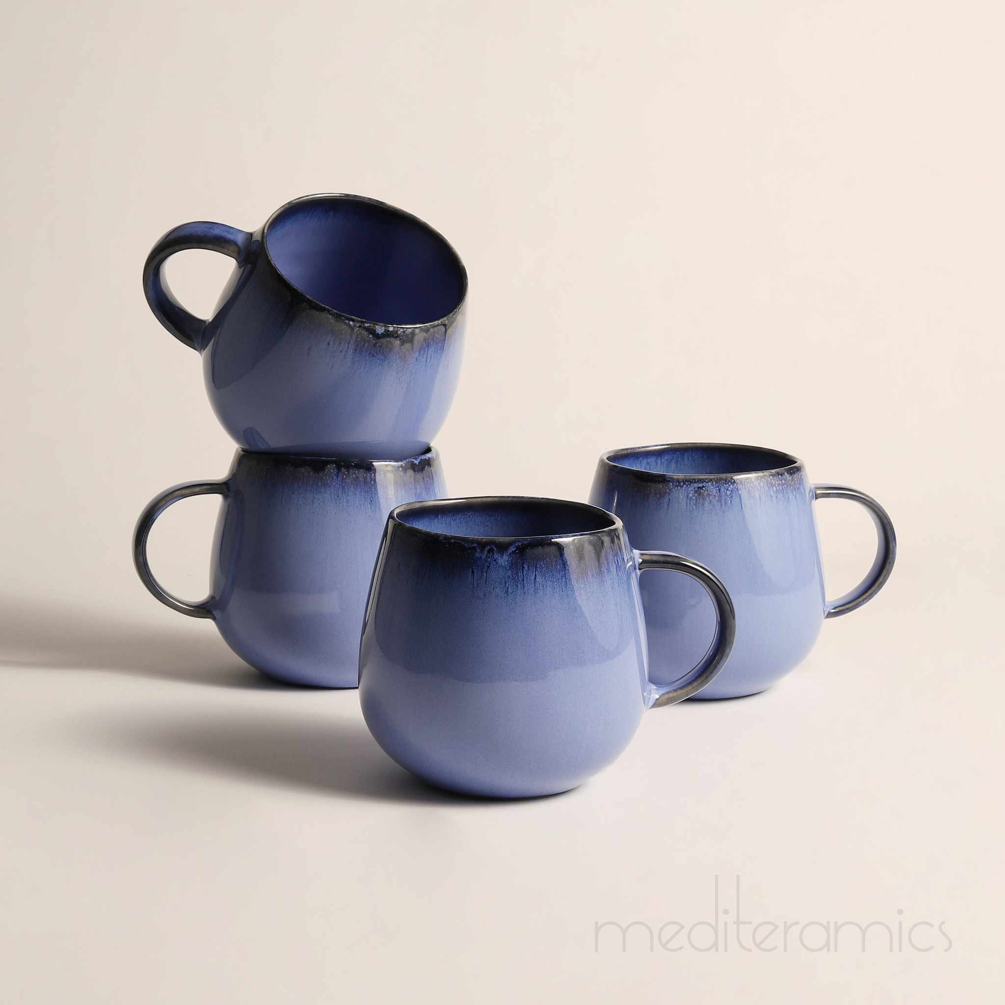 Noctera große Tasse – handgefertigte Keramik aus Portugal | Mediteramics