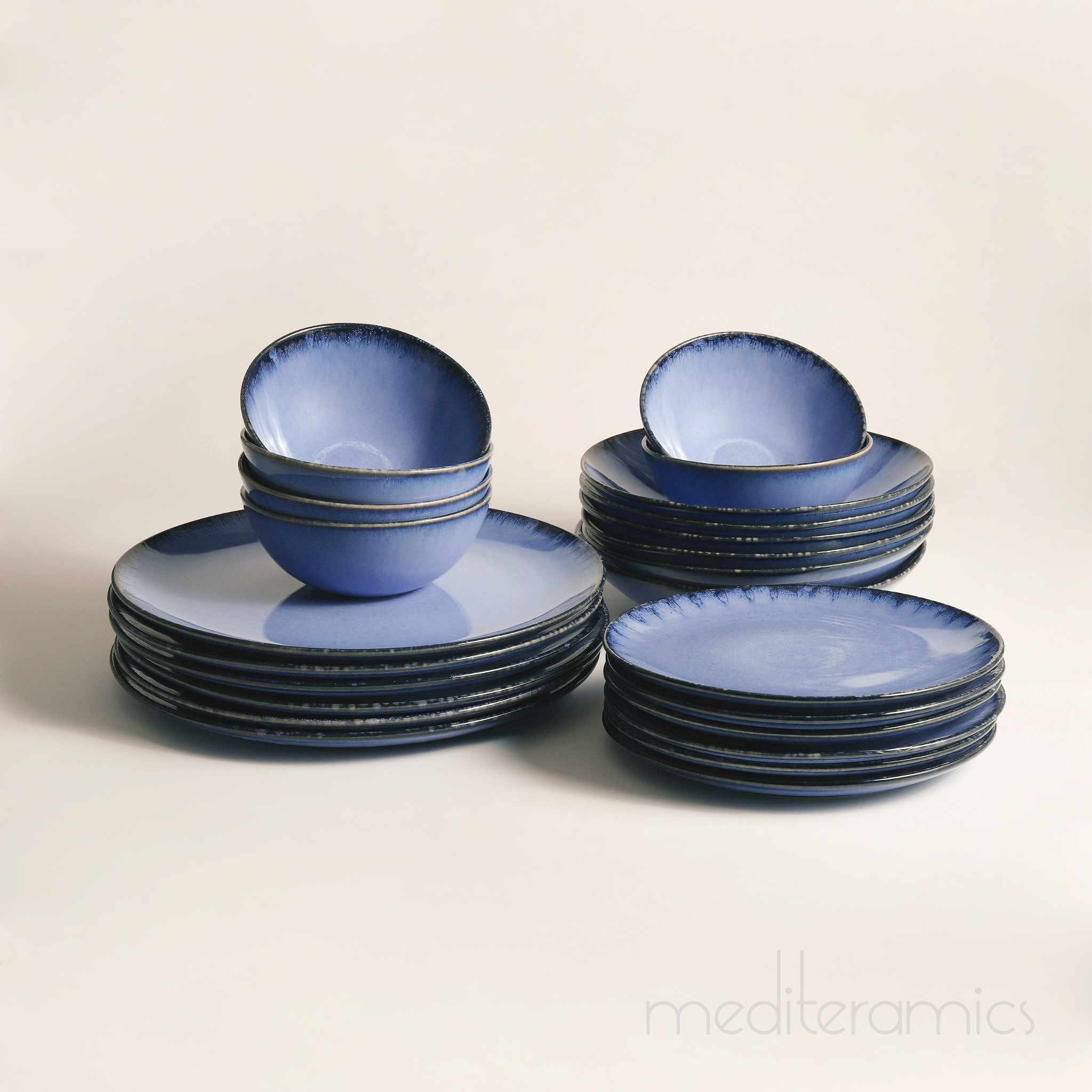 Noctera Salad/Dessert Teller klein – handgefertigte Keramik aus Portugal | Mediteramics