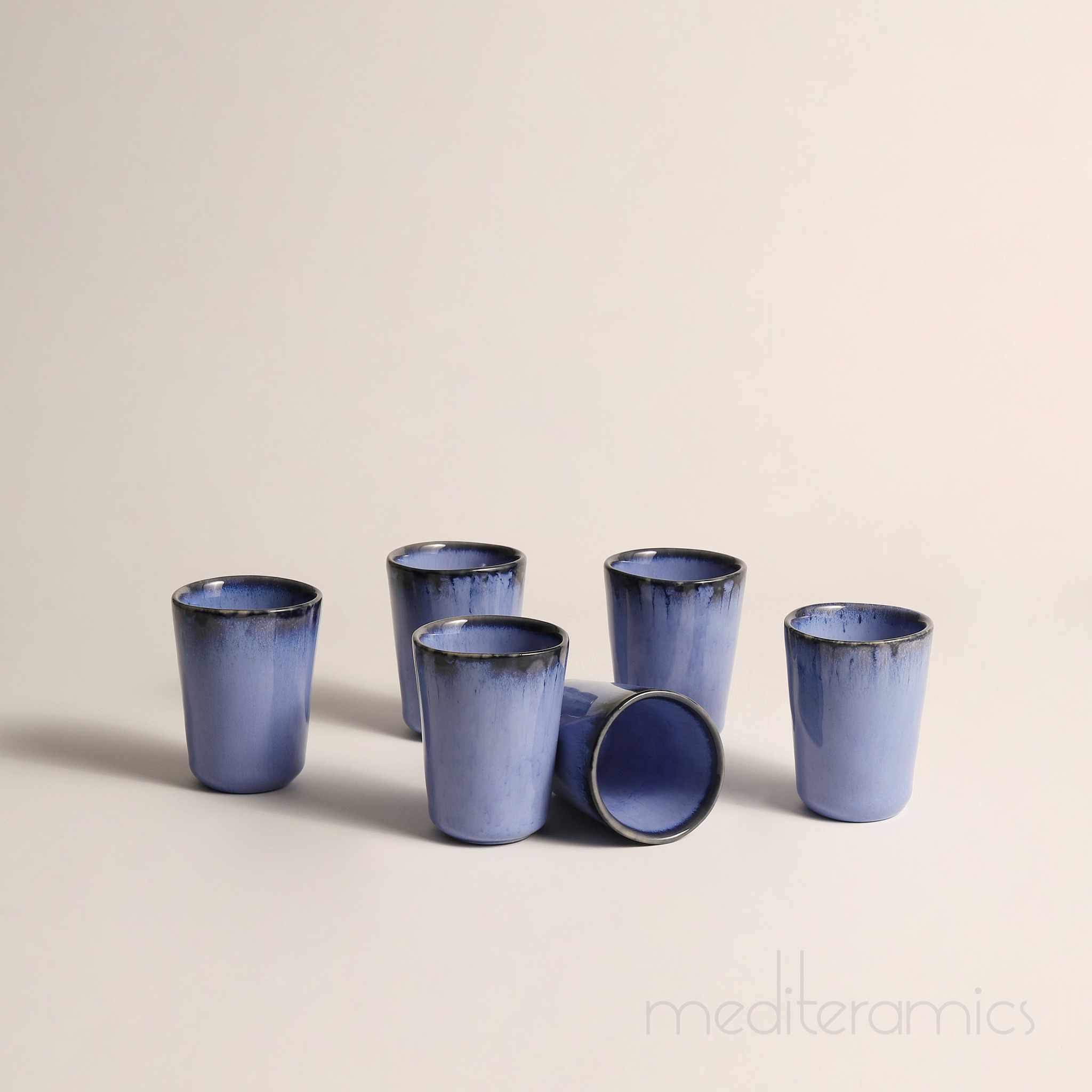 Noctera 6er set Espressobecher – handgefertigte Keramik aus Portugal | Mediteramics