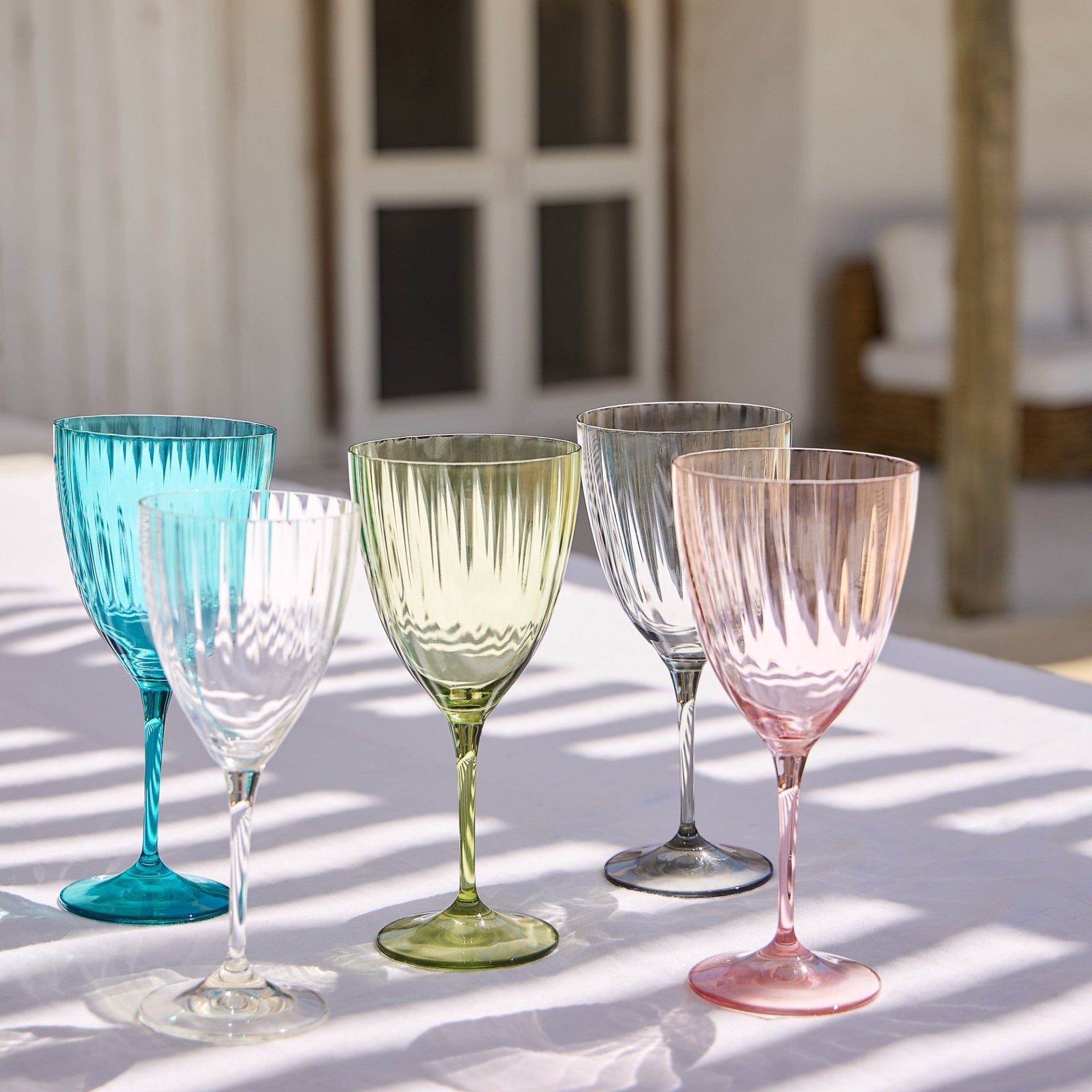 Mundgeblasene mediterrane Glas-Sets für stilvolle Tischkultur | Mediteramics
