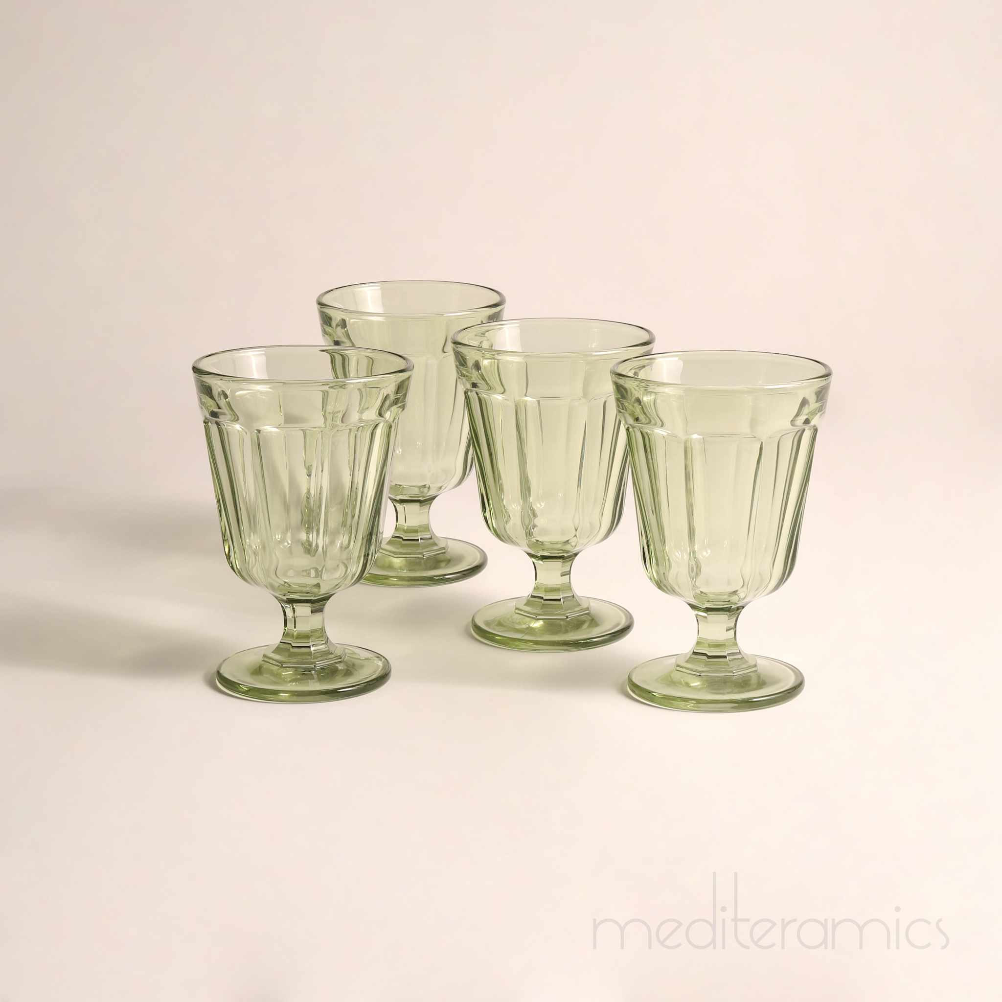 Orivella Wassergläser – getönt, mediterraner Stil | Mediteramics