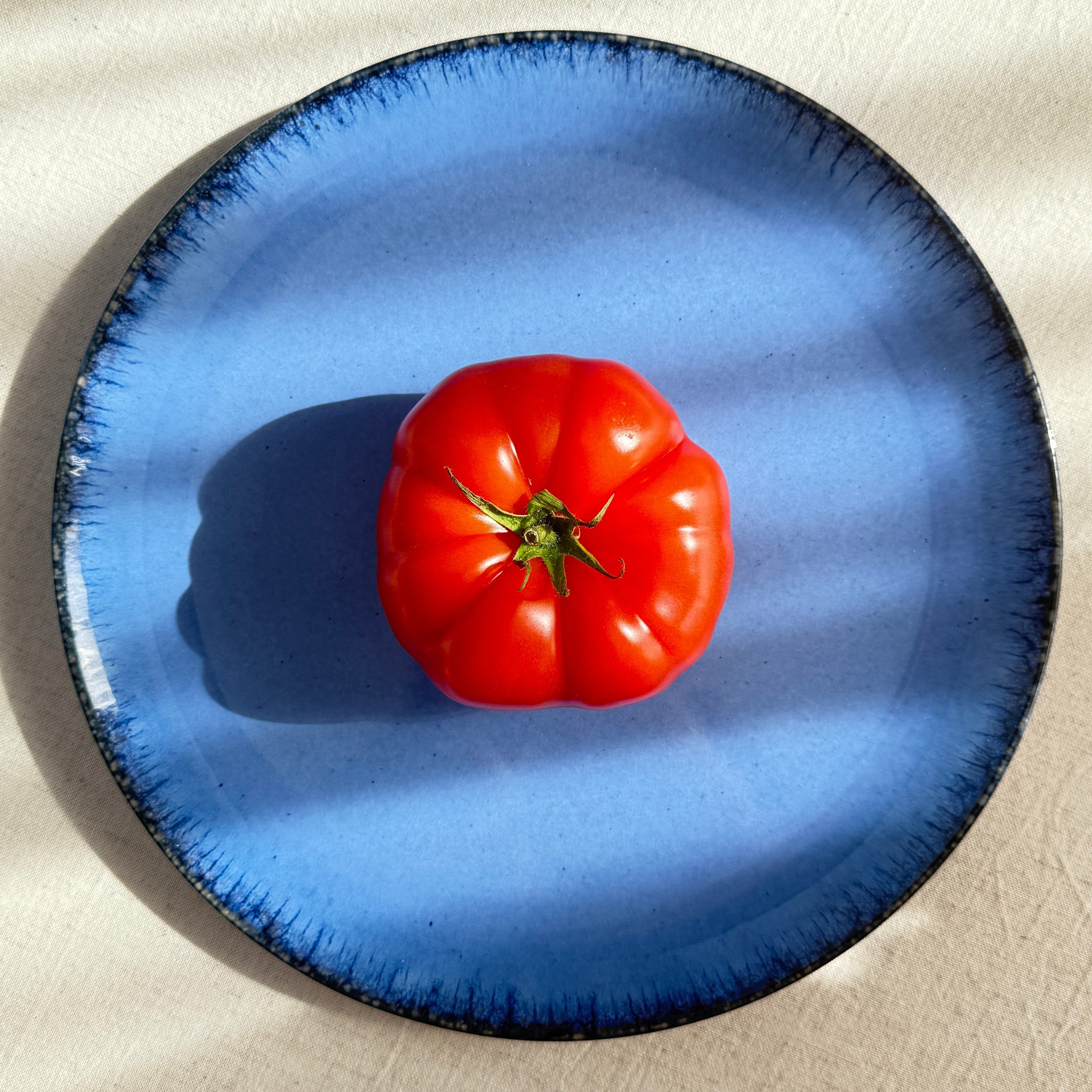 Dinnerteller keramik blau