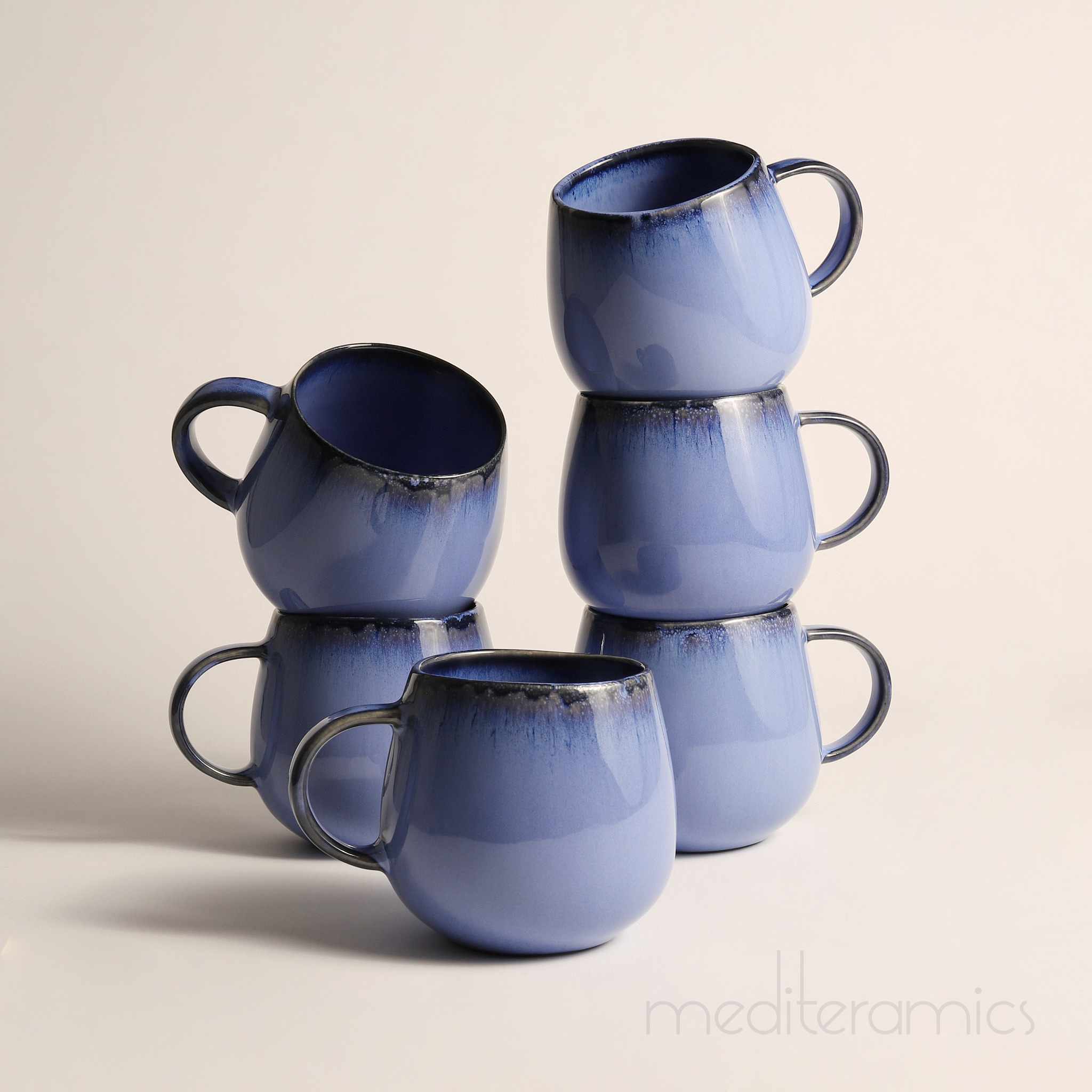 Noctera große Tasse – handgefertigte Keramik aus Portugal | Mediteramics