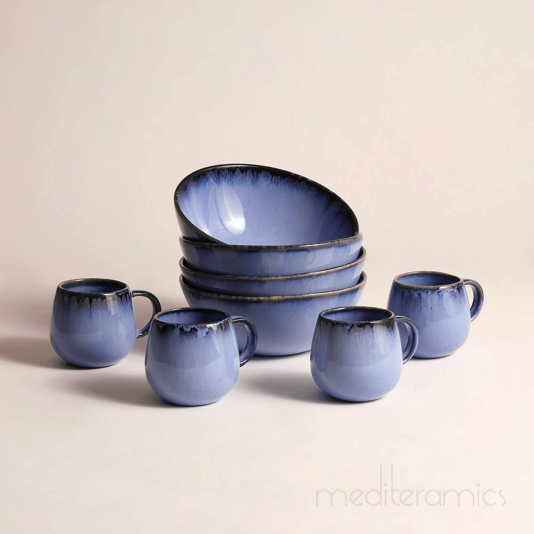 Noctera Soup/Cereal Bowl – handgefertigte Keramik aus Portugal | Mediteramics