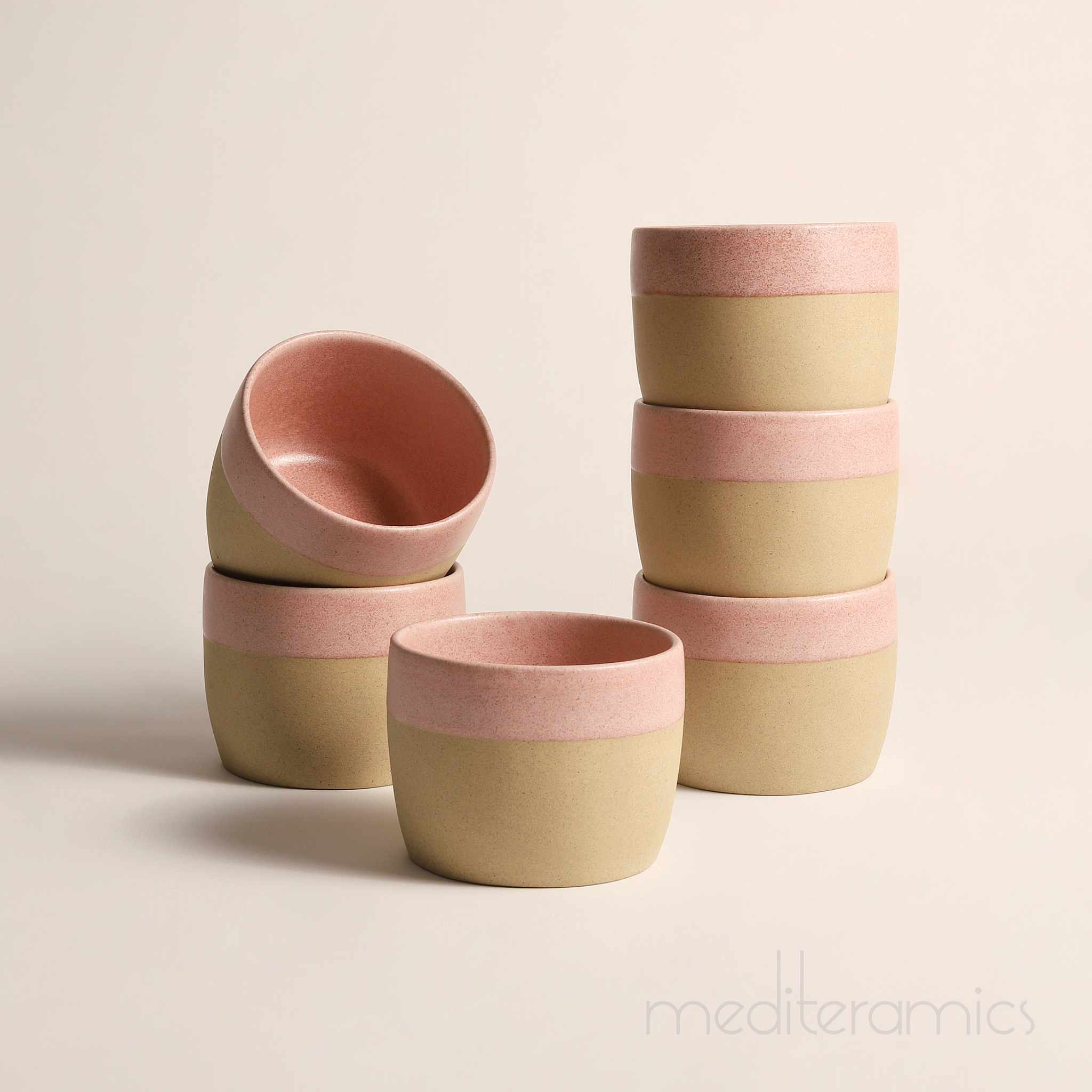 Vivessa Becher rosé 6er Set