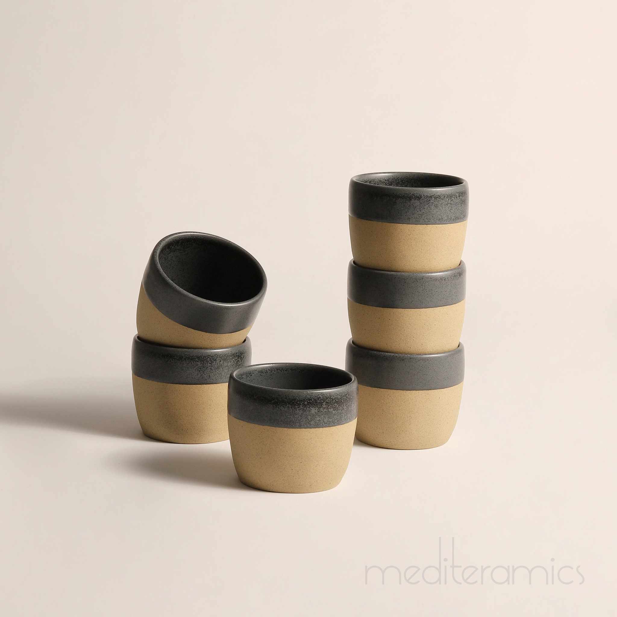 Vivessa 6er set Espressobecher – handgefertigte Keramik aus Portugal | Mediteramics