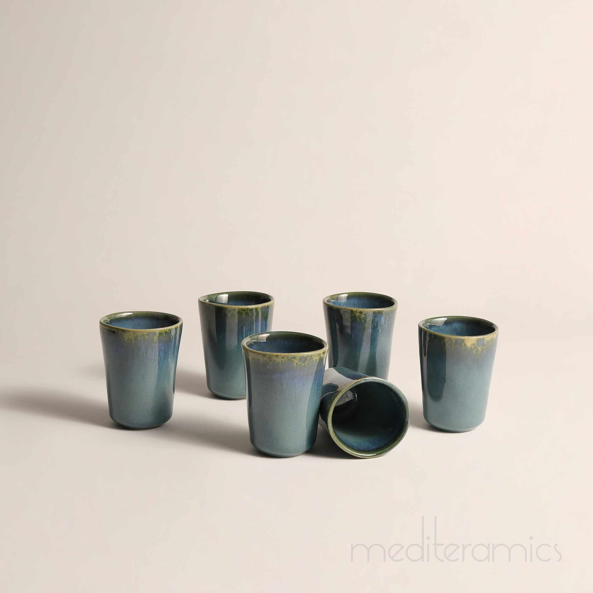 Velmira 6er set Espressobecher – handgefertigte Keramik aus Portugal | Mediteramics